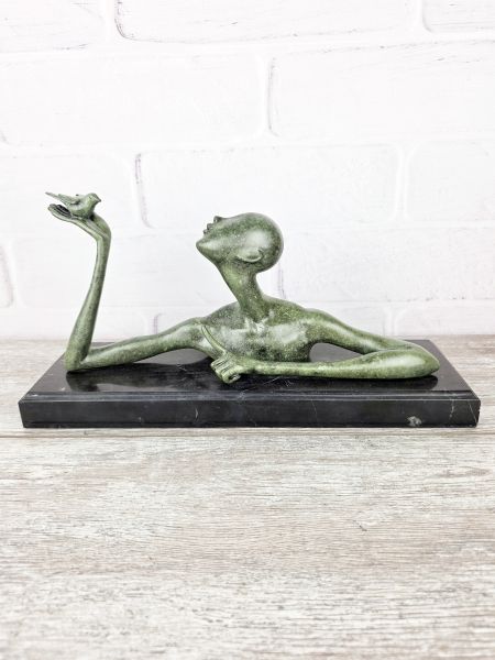 Статуэтка "Дуэт с птичкой"