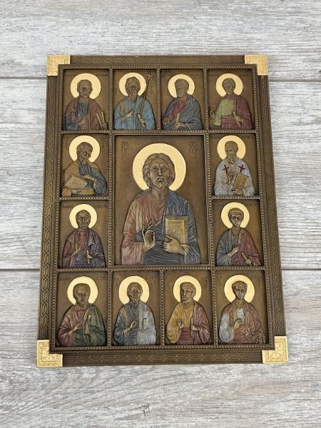 Панно "Иисус и 12 апостлов" (Бронза)