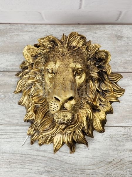 Статуэтка "Голова льва (на стену) зол."