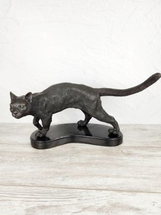 Кошка чёрная (на камне)